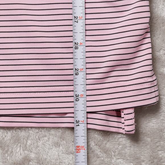 Peter Millar Pink Black Striped Summer Comfort Polo Shirt Mens Size XL - Picture 6 of 15